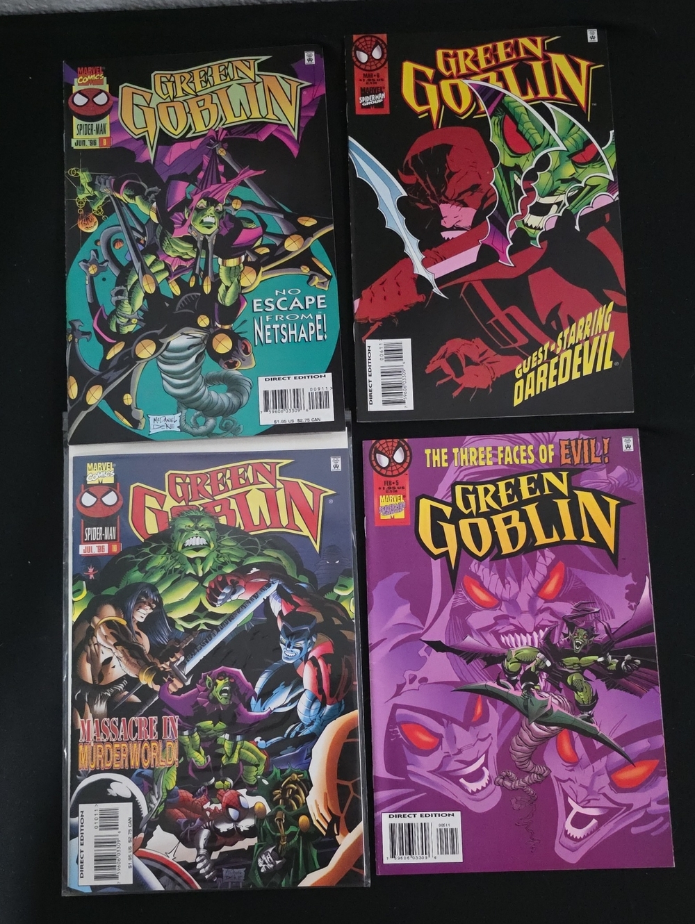 Set Of 4 Marvel Green Goblin Comics